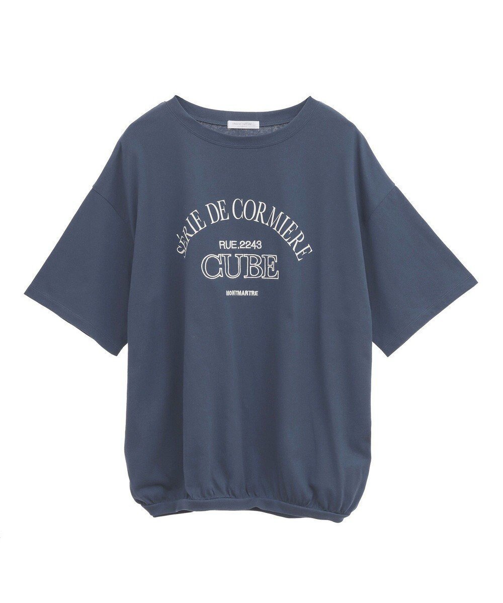 【グリーンパークス/Green Parks】の刺繍ロゴチュニック インテリア・キッズ・メンズ・レディースファッション・服の通販 founy(ファニー) 　ファッション　Fashion　レディースファッション　WOMEN　ワンピース　Dress　チュニック　Tunic　おすすめ　Recommend　ギャザー　Gather　チュニック　Tunic　フェミニン　Feminine　プリント　Print　ポケット　Pocket　夏　Summer　春　Spring　S/S・春夏　Ss・Spring/Summer　Navy|ID: prp329100004503883 ipo3291000000031785315
