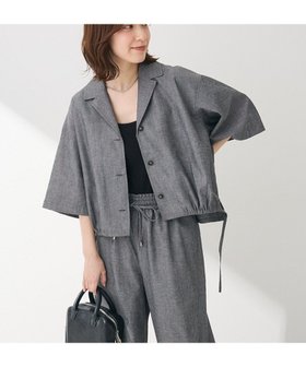 【グリーンパークス/Green Parks】の綿麻混裾ドロスト開襟シャツジャケット 人気、トレンドファッション・服の通販 founy(ファニー) ファッション Fashion レディースファッション WOMEN アウター Coat Outerwear ジャケット Jackets テーラードジャケット Tailored Jackets NEW・新作・新着・新入荷 New Arrivals おすすめ Recommend コンパクト Compact ジャケット Jacket スピンドル Spindle ボックス Box ポケット Pocket リネン Linen 夏 Summer 春 Spring S/S・春夏 Ss・Spring/Summer |ID:prp329100004503892