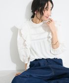 【クラフトスタンダードブティック/CRAFT STANDARD BOUTIQUE】のフリル使いマニーレースピンタックブラウス White|ID: prp329100004503902 ipo3291000000031984791
