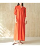 【アンフィーロ 自由区/UNFILO】の【洗える】リネンレーヨン スキッパー ワンピース オレンジ|ID: prp329100004503904 ipo3291000000032550391
