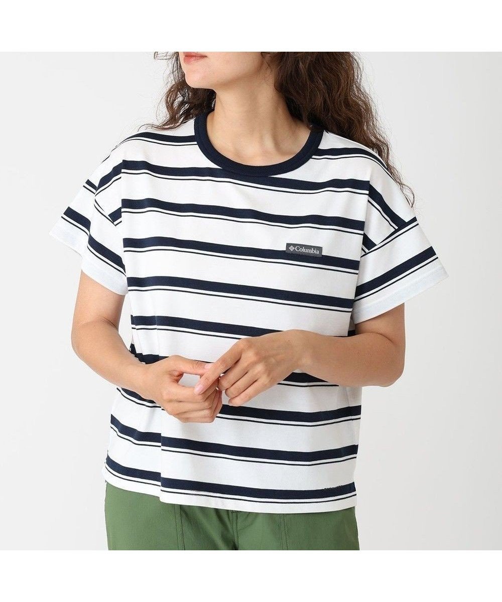 【コロンビア/Columbia】のColumbia/ ウィメンズクラウドアベニューショートスリーブTシャツ /コロンビア 人気、トレンドファッション・服の通販 founy(ファニー) 　ファッション　Fashion　レディースファッション　WOMEN　トップス・カットソー　Tops/Tshirt　シャツ/ブラウス　Shirts/Blouses　ロング / Tシャツ　T-Shirts　カットソー　Cut and Sewn　アウトドア　Outdoor　カットソー　Cut And Sew　スリット　Slit　フィット　Fit　ヘムライン　Hemline　ベーシック　Basic　ボーダー　Border　リラックス　Relax　夏　Summer　S/S・春夏　Ss・Spring/Summer　A/W・秋冬　Aw・Autumn/Winter・Fw・Fall-Winter　 other-1|ID: prp329100004503905 ipo3291000000031828466