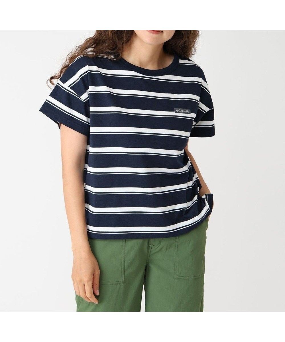 【コロンビア/Columbia】のColumbia/ ウィメンズクラウドアベニューショートスリーブTシャツ /コロンビア インテリア・キッズ・メンズ・レディースファッション・服の通販 founy(ファニー) 　ファッション　Fashion　レディースファッション　WOMEN　トップス・カットソー　Tops/Tshirt　シャツ/ブラウス　Shirts/Blouses　ロング / Tシャツ　T-Shirts　カットソー　Cut and Sewn　アウトドア　Outdoor　カットソー　Cut And Sew　スリット　Slit　フィット　Fit　ヘムライン　Hemline　ベーシック　Basic　ボーダー　Border　リラックス　Relax　夏　Summer　S/S・春夏　Ss・Spring/Summer　A/W・秋冬　Aw・Autumn/Winter・Fw・Fall-Winter　Collegiate Navy Border|ID: prp329100004503905 ipo3291000000031828469