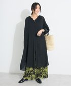 【クラフトスタンダードブティック/CRAFT STANDARD BOUTIQUE】のヴィンテージボイル袖シャーリングワンピース Black|ID: prp329100004503915 ipo3291000000031984815