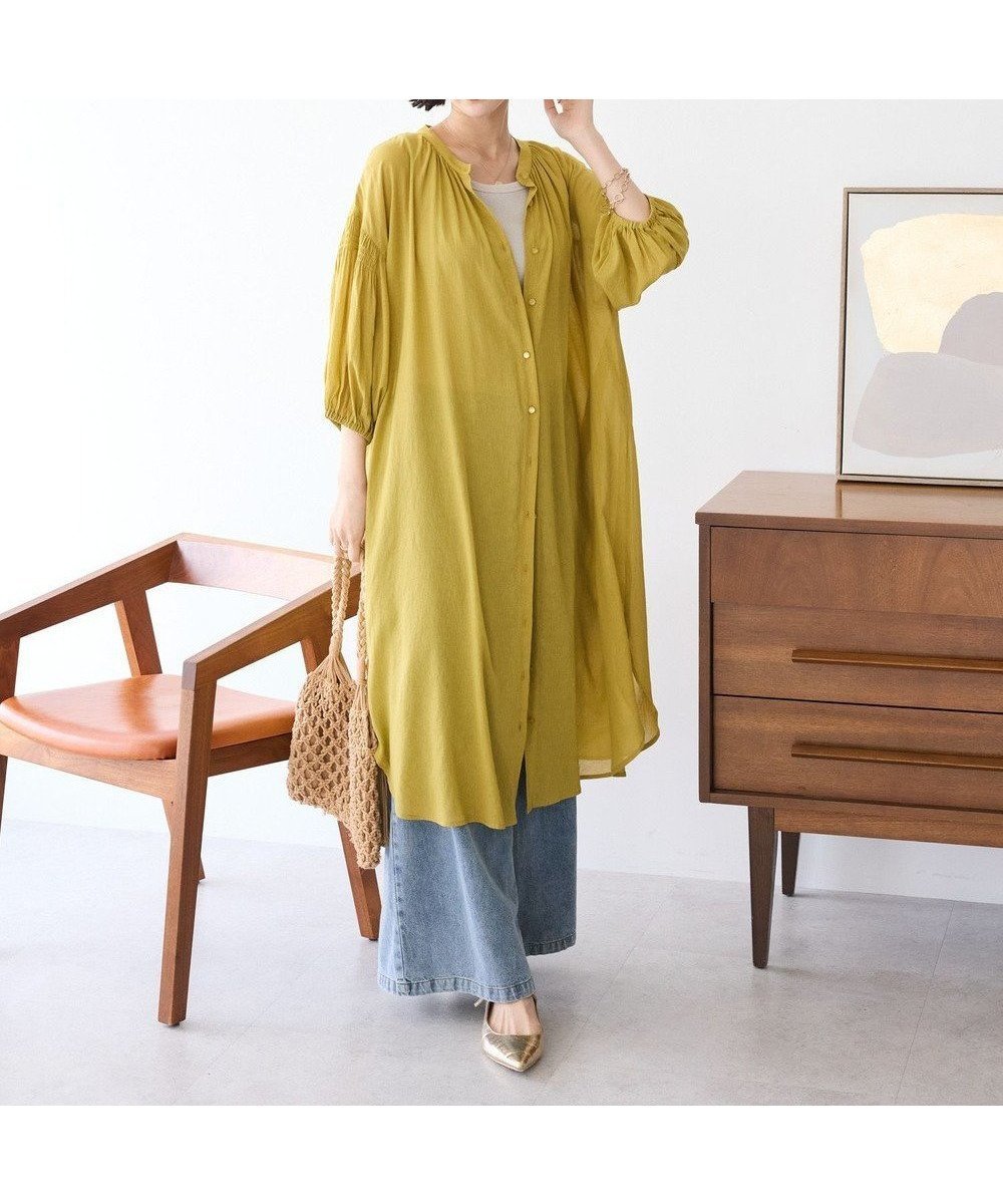 【クラフトスタンダードブティック/CRAFT STANDARD BOUTIQUE】のヴィンテージボイル袖シャーリングワンピース インテリア・キッズ・メンズ・レディースファッション・服の通販 founy(ファニー) 　ファッション　Fashion　レディースファッション　Fashion for Women　ワンピース　Dresses　シャツワンピース / 1枚で着映えコーデ　Shirt Dresses　エアリー　Airy Texture　春　Spring　シャーリング　Shirring, Ruched　シンプル　Simple, Minimal　フェミニン　Feminine, Girly　フロント　Front, Front Design　ポケット　Pocket, Pocket Detail　モチーフ　Motif, Design Theme　S/S・春夏　SS, Spring/Summer, Warm Season　夏　Summer　2025年　2025　2025春夏・S/S　Spring/Summer 2025 SS25　Yellow|ID: prp329100004503915 ipo3291000000032331906
