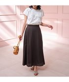 【アンフィーロ 自由区/UNFILO】の【洗える】リネンレーヨン セミフレアスカート ブラウン|ID: prp329100004503919 ipo3291000000032544522