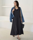 【アンフィーロ 自由区/UNFILO】の【接触冷感/UVケア】ドライタッチフライス フレアワンピース チャコール|ID: prp329100004503923 ipo3291000000032558463
