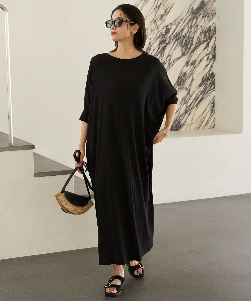 【アンフィーロ 自由区/UNFILO】のドライタッチフライス ドルマンワンピース インテリア・キッズ・メンズ・レディースファッション・服の通販 founy(ファニー) ファッション Fashion レディースファッション Fashion for Women ワンピース Dresses 春 Spring ジップ Zip, Zipper ストレッチ Stretch, Stretchy Fabric ポケット Pocket, Pocket Detail リラックス Relax, Relaxed Fit S/S・春夏 SS, Spring/Summer, Warm Season おすすめ Recommended / Our Picks 夏 Summer ブラック|ID: prp329100004503925 ipo3291000000033398953