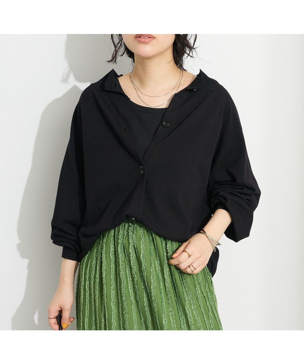 【クラフトスタンダードブティック/CRAFT STANDARD BOUTIQUE】の洗える/UVカット/毛玉軽減 ファンクショナルニットカーディガン インテリア・キッズ・メンズ・レディースファッション・服の通販 founy(ファニー) 　ファッション　Fashion　レディースファッション　WOMEN　トップス・カットソー　Tops/Tshirt　ニット　Knit Tops　カーディガン　Cardigans　春　Spring　洗える　Washable　カーディガン　Cardigan　スリーブ　Sleeve　フォルム　Form　ボトム　Bottom　ポケット　Pocket　リラックス　Relax　ロング　Long　S/S・春夏　Ss・Spring/Summer　夏　Summer　Black|ID: prp329100004503942 ipo3291000000031984846