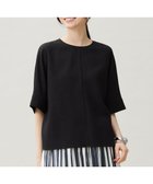 【自由区/JIYU-KU】の【セットアップ対応・接触冷感・UVカット・洗える】ライトリネンライク Tブラウス ブラック|ID: prp329100004503962 ipo3291000000031829566