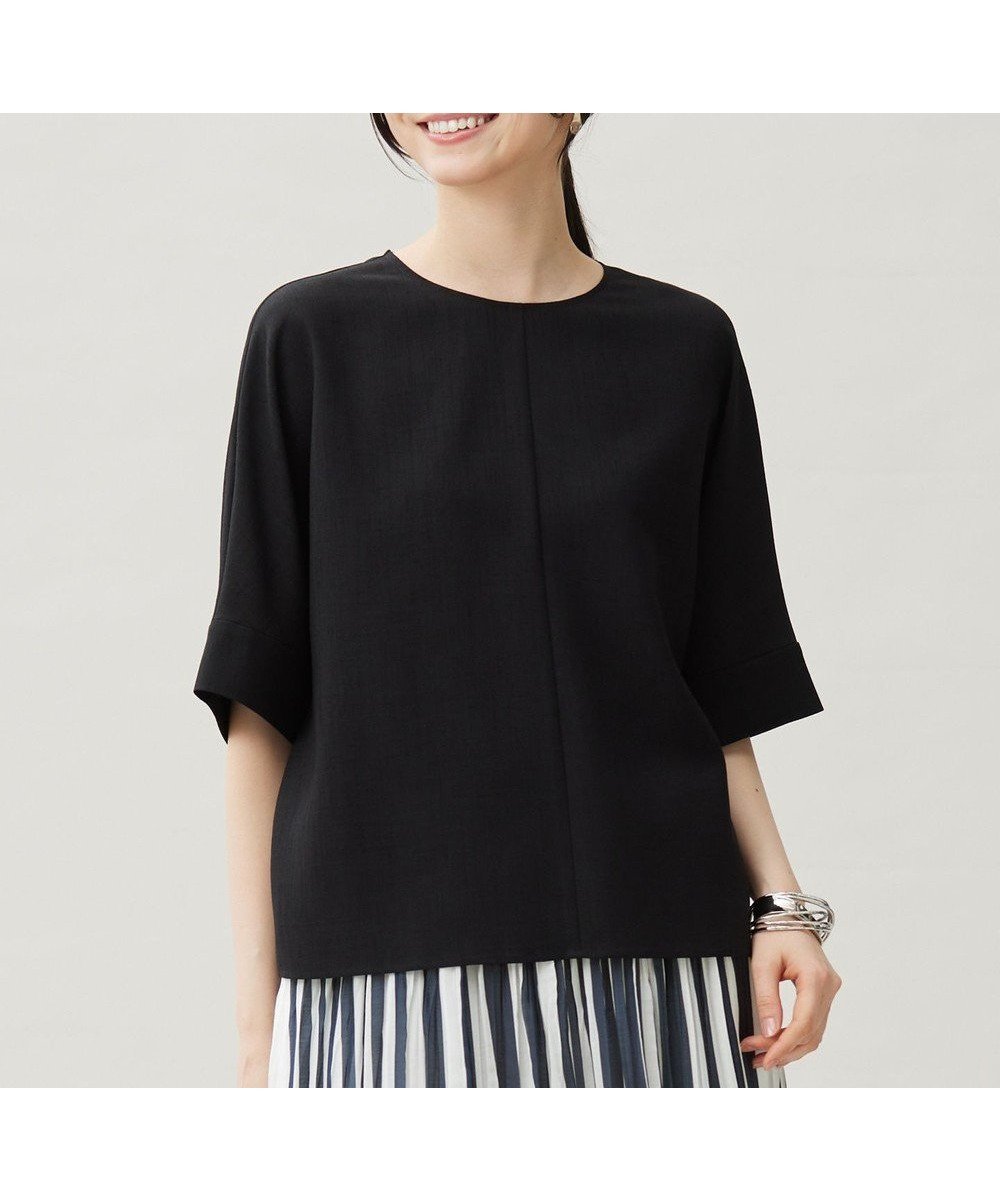 【自由区/JIYU-KU】の【セットアップ対応・接触冷感・UVカット・洗える】ライトリネンライク Tブラウス インテリア・キッズ・メンズ・レディースファッション・服の通販 founy(ファニー) ファッション Fashion レディースファッション Fashion for Women トップス・カットソー Cut & Sew Tops シャツ・ブラウス・オフィスカジュアル Elegant Blouses & Button-Ups セットアップ Matching Sets レディーストップス・ブラウス Tops & Blouses / Assorted Women's Tops おすすめ Recommended / Our Picks セットアップ Set-Up, Coordinated Outfit タンブラー Tumbler, Travel Mug ボトム Bottoms, Lower Wear リラックス Relax, Relaxed Fit 夏 Summer 春 Spring S/S・春夏 SS, Spring/Summer, Warm Season 洗える Machine Washable ブラック|ID: prp329100004503962 ipo3291000000033710683