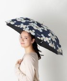 【ムーンバット/MOONBAT】の【一級遮光/軽量】PAUL JOE 晴雨兼用 日傘 長傘 総柄クリザンテーム 遮熱 UV ネイビーブルー|ID: prp329100004503985 ipo3291000000031828834