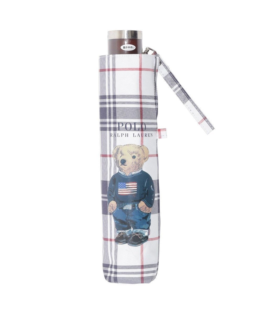 【ムーンバット/MOONBAT】のPOLO RALPH LAUREN 遮光 晴雨兼用 折りたたみ日傘 チェック ポロベア インテリア・キッズ・メンズ・レディースファッション・服の通販 founy(ファニー) 　ファッション　Fashion　レディースファッション　WOMEN　傘 / レイングッズ　Umbrellas/Rainwear　アイビー　Ivy　傘　Umbrella　チェック　Check　ニューヨーク　New York　人気　Popularity　日傘　Parasol　ワンポイント　One Point　おすすめ　Recommend　オフホワイト|ID: prp329100004504012 ipo3291000000031828304
