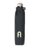 【ムーンバット/MOONBAT】のFURLA(フルラ) 晴雨兼用日傘 折りたたみ傘 フワクール生地使用 軽量 無地×アーチロゴ ブラック|ID: prp329100004504022 ipo3291000000032588627