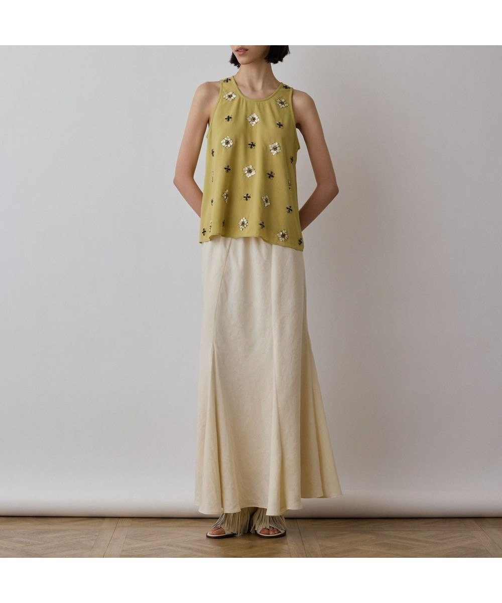 【グレース コンチネンタル/GRACE CONTINENTAL】のビジューノースリーブトップ 人気、トレンドファッション・服の通販 founy(ファニー) 　ファッション　Fashion　レディースファッション　Fashion for Women　トップス・カットソー　Cut & Sew Tops　キャミソール&ノースリーブ　Camisoles & Sleeveless Tops　インド　Indian Textile　ジョーゼット　Georgette, Semi-Sheer Fabric　スパンコール　Sequins, Sequin Embellishment　タッセル　Tassel, Fringe　デニム　Denim, Jeans Material　ドレープ　Drape, Draping Fabric　ビジュー　Bijou, Jewel-like Accent　エレガント 上品　Elegant　夏　Summer　春　Spring　S/S・春夏　SS, Spring/Summer, Warm Season　 other-1|ID: prp329100004504044 ipo3291000000032741973