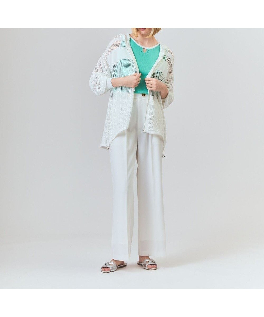 【グレース コンチネンタル/GRACE CONTINENTAL】のボーダーメッシュフーディ 人気、トレンドファッション・服の通販 founy(ファニー) 　ファッション　Fashion　レディースファッション　Fashion for Women　トップス・カットソー　Cut & Sew Tops　レディースパーカー・カジュアルフーディー　Casual Hoodies & Sweatshirts　インナー　Innerwear　春　Spring　キャミソール　Camisole, Spaghetti Strap Top　パーカー　Hoodie, Parka　プリント　Print, Printed Pattern　メッシュ　Mesh, Net Fabric　リラックス　Relax, Relaxed Fit　S/S・春夏　SS, Spring/Summer, Warm Season　再入荷　Restock / Back in Stock　夏　Summer　 other-1|ID: prp329100004504051 ipo3291000000032594409