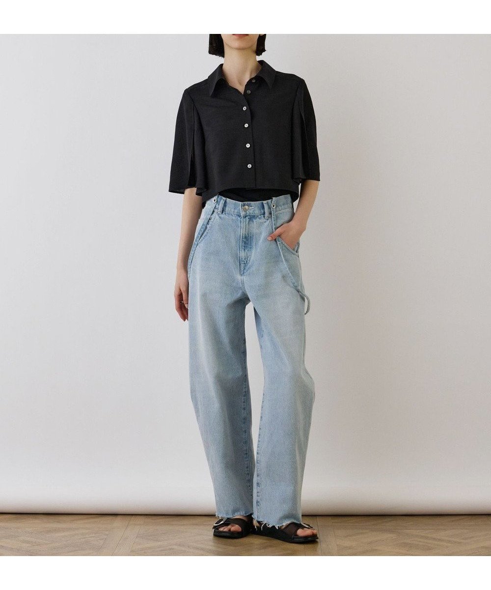 【グレース コンチネンタル/GRACE CONTINENTAL】のフレアスリーブシャツ インテリア・キッズ・メンズ・レディースファッション・服の通販 founy(ファニー) 　ファッション　Fashion　レディースファッション　WOMEN　トップス・カットソー　Tops/Tshirt　シャツ/ブラウス　Shirts/Blouses　コンパクト　Compact　ショート　Short　スリット　Slit　スリーブ　Sleeve　フレア　Flare　リネン　Linen　夏　Summer　春　Spring　S/S・春夏　Ss・Spring/Summer　ブラック|ID: prp329100004504061 ipo3291000000031829472