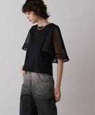 【グレース コンチネンタル/GRACE CONTINENTAL】のシアーケープカットトップ ブラック|ID: prp329100004504065 ipo3291000000031829480