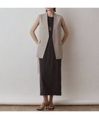 【グレース コンチネンタル/GRACE CONTINENTAL】のストライプノーカラージレ ベージュ|ID: prp329100004504067 ipo3291000000031829501