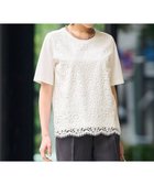 【自由区/JIYU-KU】の【XSサイズ~/洗える】レースコンビ Tシャツ アイボリー系|ID: prp329100004504684 ipo3291000000031975800