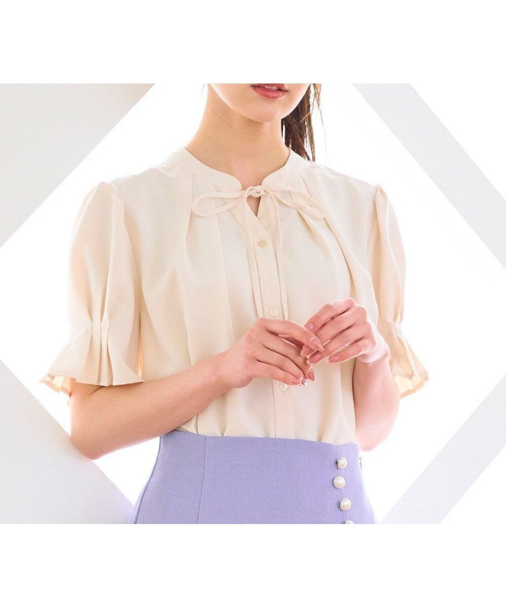 【フェルゥ/Feroux】の【洗える】リボンスキッパー ブラウス インテリア・キッズ・メンズ・レディースファッション・服の通販 founy(ファニー) ファッション Fashion レディースファッション Fashion for Women トップス・カットソー Cut & Sew Tops シャツ・ブラウス・オフィスカジュアル Elegant Blouses & Button-Ups おすすめ Recommended / Our Picks カーディガン Cardigan, Knitwear スキッパー Skipper, Open Collar セレモニー Ceremony ティアードスカート Tiered Skirt, Flounced Skirt フェミニン Feminine, Girly リボン Ribbon, Bow エレガント 上品 Elegant ビジネス 仕事 通勤 Business / Work / Commuting 夏 Summer 春 Spring S/S・春夏 SS, Spring/Summer, Warm Season 洗える Machine Washable アイボリー系|ID: prp329100004504723 ipo3291000000034202651