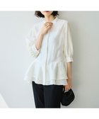 【ハッシュニュアンス/#Newans】の【洗える】ダブルフリルヘムシアーシャツ ホワイト|ID: prp329100004504969 ipo3291000000033583592