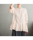 【ハッシュニュアンス/#Newans】の【洗える】ダブルフリルヘムシアーシャツ シアーピンク|ID: prp329100004504969 ipo3291000000033583594