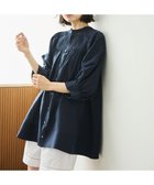 【ハッシュニュアンス/#Newans】の【金子綾さんインスタライブご紹介アイテム】(前後着用可能)ピンタックシアーブラウス ネイビー|ID: prp329100004504972 ipo3291000000033487548