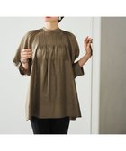 【ハッシュニュアンス/#Newans】の【金子綾さんインスタライブご紹介アイテム】(前後着用可能)ピンタックシアーブラウス ブラウン|ID: prp329100004504972 ipo3291000000033487550