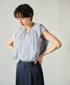 【ハッシュニュアンス/#Newans】の【5月下旬頃 通常発売予定】【洗える】マルチストライプノースリーブシャツ ネイビーストライプ|ID: prp329100004504976 ipo3291000000031935825