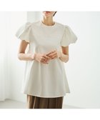 【ハッシュニュアンス/#Newans】の【洗える】Aラインパフスリーブカットソー ホワイト|ID: prp329100004504980 ipo3291000000033396041