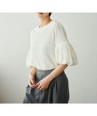 【ハッシュニュアンス/#Newans】の【6月下旬頃 通常発売予定】【洗える/セットアップ可能】ふくれジャガード パフスリーブブラウス ホワイト|ID: prp329100004504985 ipo3291000000031795316