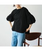 【ハッシュニュアンス/#Newans】の【6月下旬頃 通常発売予定】【洗える/セットアップ可能】ふくれジャガード パフスリーブブラウス ブラック|ID: prp329100004504985 ipo3291000000032458244