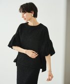 【ハッシュニュアンス/#Newans】の【金子綾さんインスタライブご紹介アイテム】【洗える/セットアップ可能】ふくれジャガード パフスリーブブラウス ブラック|ID: prp329100004504985 ipo3291000000035870265