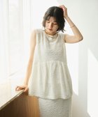 【ハッシュニュアンス/#Newans】の【6月下旬頃 通常発売予定】【洗える/セットアップ可能】ふくれジャガード ペプラムブラウス ホワイト|ID: prp329100004504989 ipo3291000000031795326