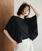 【ハッシュニュアンス/#Newans】の【6月中旬頃 通常発売予定】【乾燥機可能/接触冷感】ラッフルフリルカットソー ブラック|ID: prp329100004504995 ipo3291000000031795354