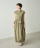 【ハッシュニュアンス/#Newans】の【5月下旬頃 通常発売予定】【洗える】ラウンドフリルワンピース カーキ|ID: prp329100004505002 ipo3291000000031795384