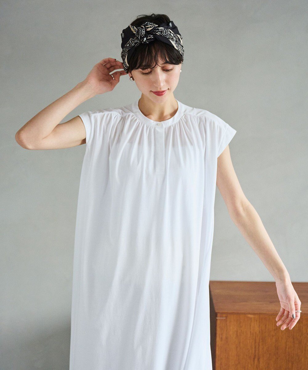 【ハッシュニュアンス/#Newans】の【乾燥機可能/接触冷感】ヨークギャザーロングワンピース インテリア・キッズ・メンズ・レディースファッション・服の通販 founy(ファニー) ファッション Fashion レディースファッション Fashion for Women ワンピース Dresses カットソー Cut and Sewn Top ギャザー Gathered, Ruffled ヨーク Yoke, Yoke Design 夏 Summer 春 Spring S/S・春夏 SS, Spring/Summer, Warm Season ホワイト|ID: prp329100004505005 ipo3291000000033406439