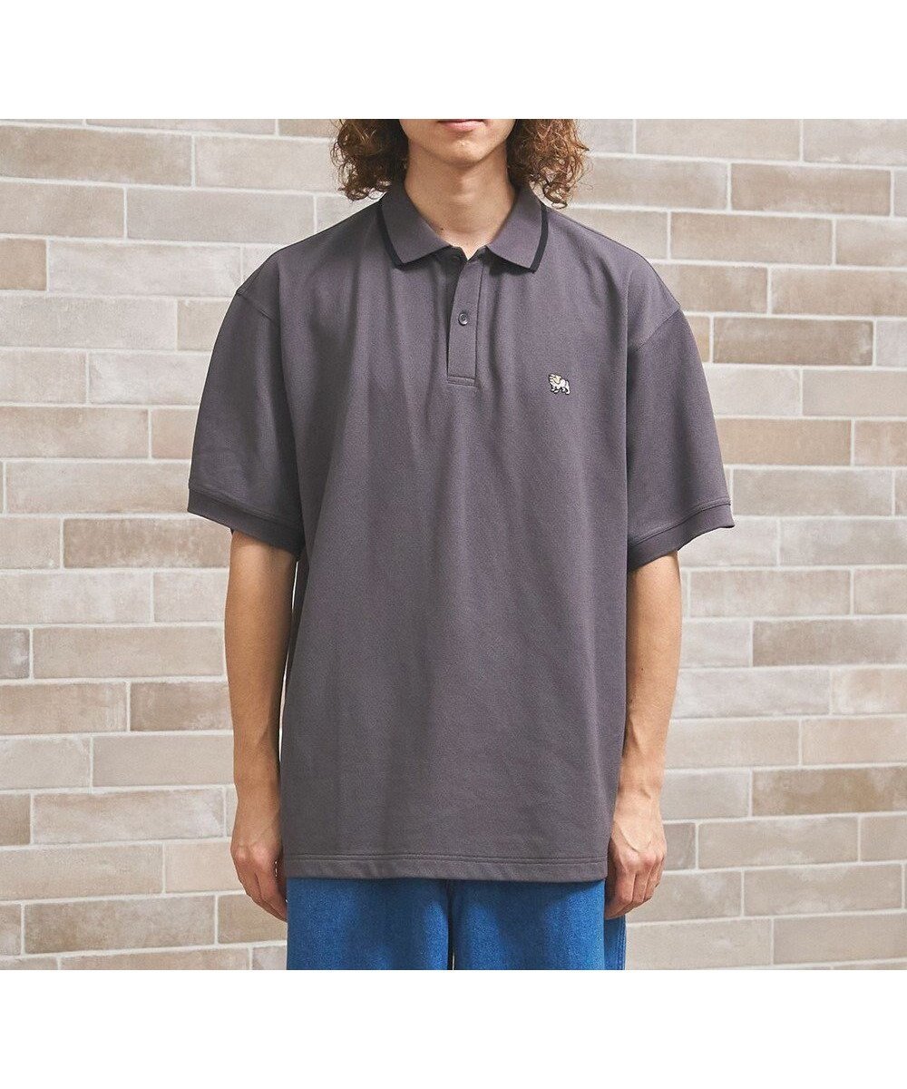 【ジェイプレスヨークストリート/J.PRESS YORK STREET】の【UNISEX】ブルドックワンポイント ポロシャツ インテリア・キッズ・メンズ・レディースファッション・服の通販 founy(ファニー) 　ファッション　Fashion　レディースファッション　Ladies' Fashion Online　トップス・カットソー　Tops/Tshirt　シャツ/ブラウス　Shirts/Blouses　ポロシャツ　Polo Shirts　ユニセックス　Unisex　ポロシャツ　Polo Shirt　ワンポイント　One Point　夏　Summer　定番　Standard　春　Spring　S/S・春夏　Ss・Spring/Summer　鹿の子　Pique　グレー系|ID: prp329100004505046 ipo3291000000032659874
