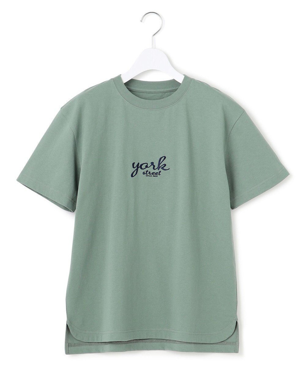 【ジェイプレスヨークストリート/J.PRESS YORK STREET】の【WOMEN】ベーシックロゴ Tシャツ インテリア・キッズ・メンズ・レディースファッション・服の通販 founy(ファニー) 　ファッション　Fashion　レディースファッション　WOMEN　トップス・カットソー　Tops/Tshirt　シャツ/ブラウス　Shirts/Blouses　ロング / Tシャツ　T-Shirts　カットソー　Cut and Sewn　アメリカン　American　春　Spring　カットソー　Cut And Sew　フロント　Front　ベーシック　Basic　半袖　Short Sleeve　ワンポイント　One Point　S/S・春夏　Ss・Spring/Summer　夏　Summer　ライトグリーン系|ID: prp329100004505047 ipo3291000000031795763