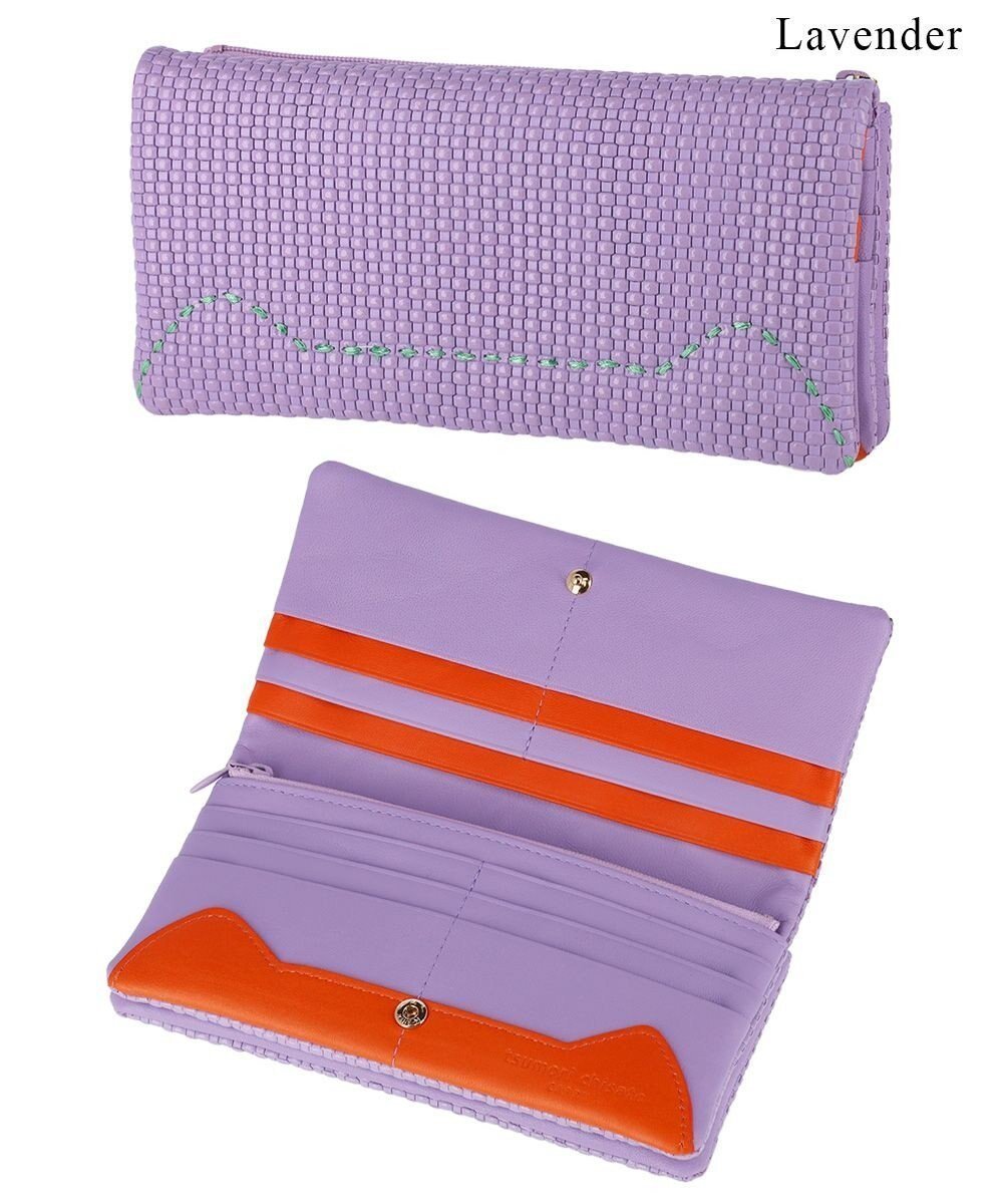 【ツモリチサト キャリー/tsumori chisato CARRY】のエンボスメッシュ かぶせ 長財布 ねこステッチ インテリア・キッズ・メンズ・レディースファッション・服の通販 founy(ファニー) 　ファッション　Fashion　レディースファッション　WOMEN　財布　Wallets　スマート　Smart　ポケット　Pocket　メッシュ　Mesh　モチーフ　Motif　ラベンダー　Lavender　猫　Cat　財布　Wallet　ラベンダー|ID: prp329100004505056 ipo3291000000031795833
