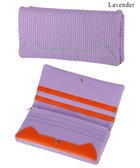 【ツモリチサト キャリー/tsumori chisato CARRY】のエンボスメッシュ かぶせ 長財布 ねこステッチ ラベンダー|ID: prp329100004505056 ipo3291000000032593743