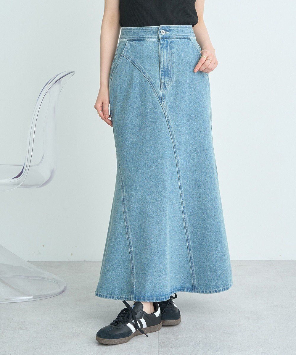 【アースミュージックアンドエコロジー/earth music&ecology】のエスカルゴマーメイドデニムスカート 人気、トレンドファッション・服の通販 founy(ファニー) 　ファッション　Fashion　レディースファッション　WOMEN　スカート　Skirt　デニムスカート　Denim Skirts　おすすめ　Recommend　デニム　Denim　フェミニン　Feminine　ポケット　Pocket　マーメイド　Mermaid　夏　Summer　春　Spring　S/S・春夏　Ss・Spring/Summer　 other-1|ID: prp329100004505057 ipo3291000000031795841