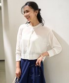 【アンフィーロ 自由区/UNFILO】の【接触冷感/洗える】フロスティコットン クロップド カーディガン オフ|ID: prp329100004505066 ipo3291000000032537976