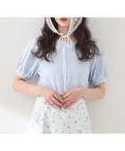 【アースミュージックアンドエコロジー/earth music&ecology】のロゴプレート付きパフスリーブプルオーバー Sax|ID: prp329100004505068 ipo3291000000031795911