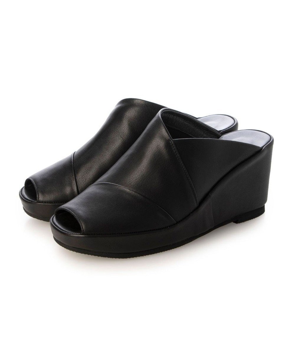 【モード エ ジャコモ/MODE ET JACOMO】のD ICI パッチワーク厚底サンダル インテリア・キッズ・メンズ・レディースファッション・服の通販 founy(ファニー) 　ファッション　Fashion　レディースファッション　WOMEN　ウッド　Wood　厚底　Platforms　春　Spring　軽量　Lightweight　サンダル　Sandals　シューズ　Shoes　シンプル　Simple　パッチワーク　Patchwork　フォルム　Form　プラット　Pratt　プリント　Print　S/S・春夏　Ss・Spring/Summer　夏　Summer　旅行　Travel　エレガント 上品　Elegant　ブラック|ID: prp329100004505070 ipo3291000000031984647