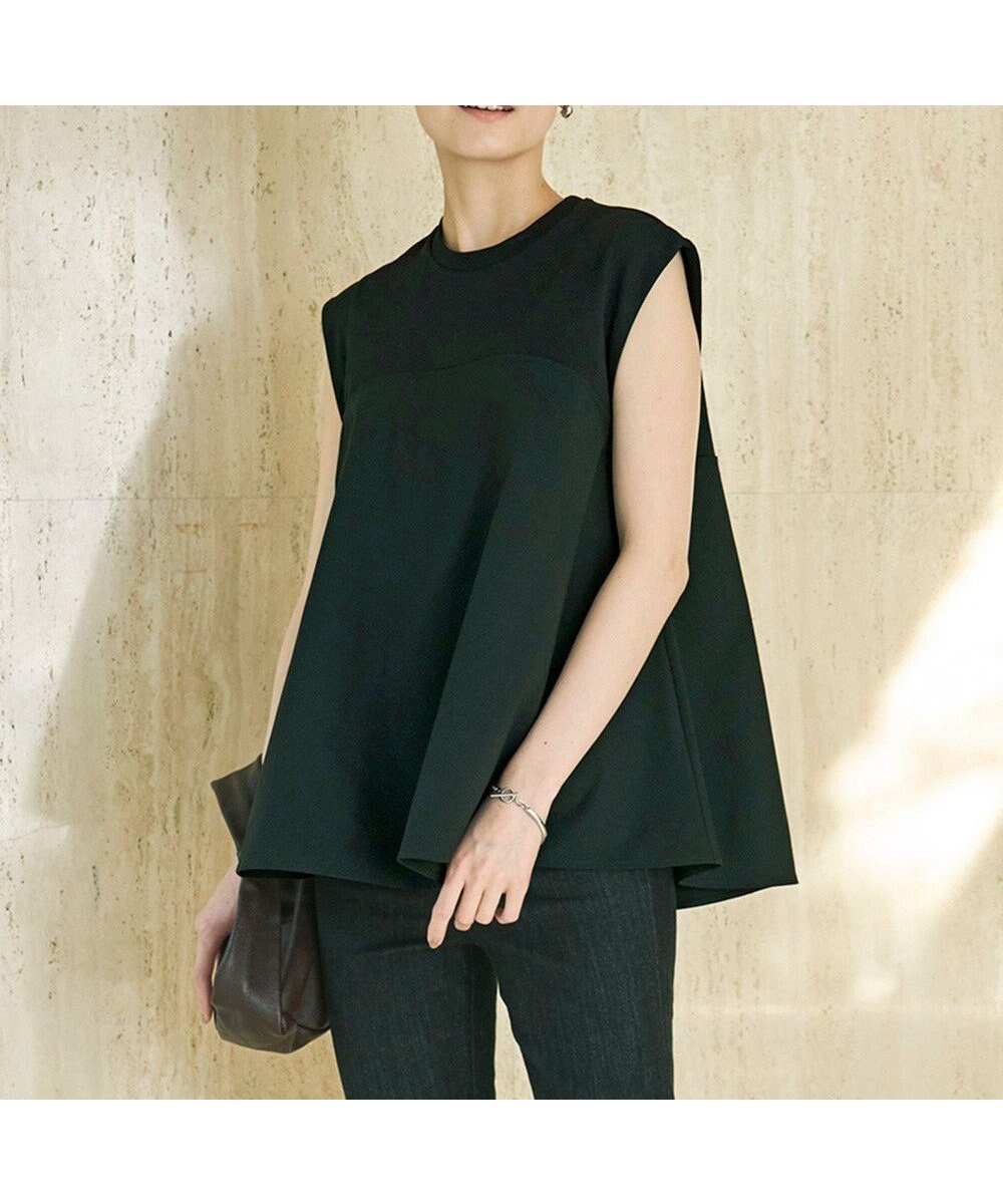 【アンフィーロ 自由区/UNFILO】のビスチェ レイヤードT インテリア・キッズ・メンズ・レディースファッション・服の通販 founy(ファニー) 　ファッション　Fashion　レディースファッション　Fashion for Women　トップス・カットソー　Cut & Sew Tops　シャツ・ブラウス・オフィスカジュアル　Elegant Blouses & Button-Ups　ロングTシャツ・Tシャツ　Longline T-Shirts & Tees　カットソー・ベーシックTシャツ　Cut-and-Sewn Tops / Stretch Tees & Basics　ビスチェ　Bustiers & Corset Tops / Layered Bustier Style　春　Spring　カッティング　Cutting Detail　カットソー　Cut and Sewn Top　吸水　Absorbent, Quick-Dry　ストレッチ　Stretch, Stretchy Fabric　デニム　Denim, Jeans Material　トレンド　Trend, Trending Now　ビスチェ　Bustier, Corset Top　フロント　Front, Front Design　S/S・春夏　SS, Spring/Summer, Warm Season　おすすめ　Recommended / Our Picks　夏　Summer　ブラック×ブラック|ID: prp329100004505074 ipo3291000000035696772