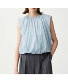 【アンクレイヴ/uncrave】の【撥水・洗濯機洗い可】シアープルーフナイロン ギャザーブラウス サックス|ID: prp329100004505096 ipo3291000000031988777