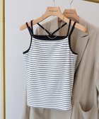 【アメリカンホリック/AMERICAN HOLIC】のカップ付き バッククロスボーダーキャミソール Black|ID: prp329100004505129 ipo3291000000032775655