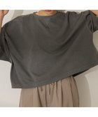 【アメリカンホリック/AMERICAN HOLIC】のピグメント加工ミニ裏毛半袖プルオーバー Charcoal Gray|ID: prp329100004505131 ipo3291000000032342918
