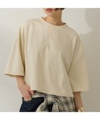 【アメリカンホリック/AMERICAN HOLIC】のピグメント加工ミニ裏毛半袖プルオーバー Ivory|ID: prp329100004505131 ipo3291000000032605325
